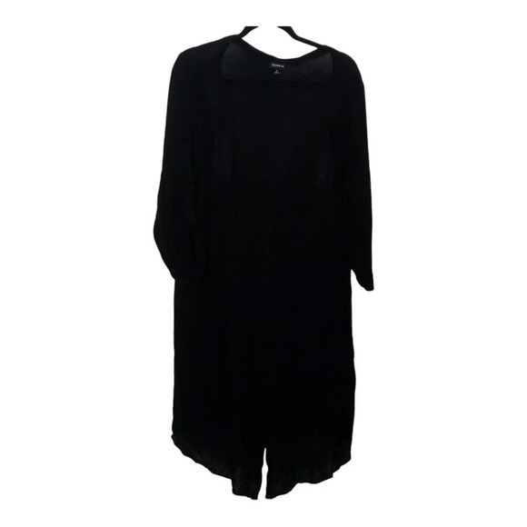 Torrid black Button Front Gauze Tab Sleeve Skater Dress size 2X - Picture 3 of 7